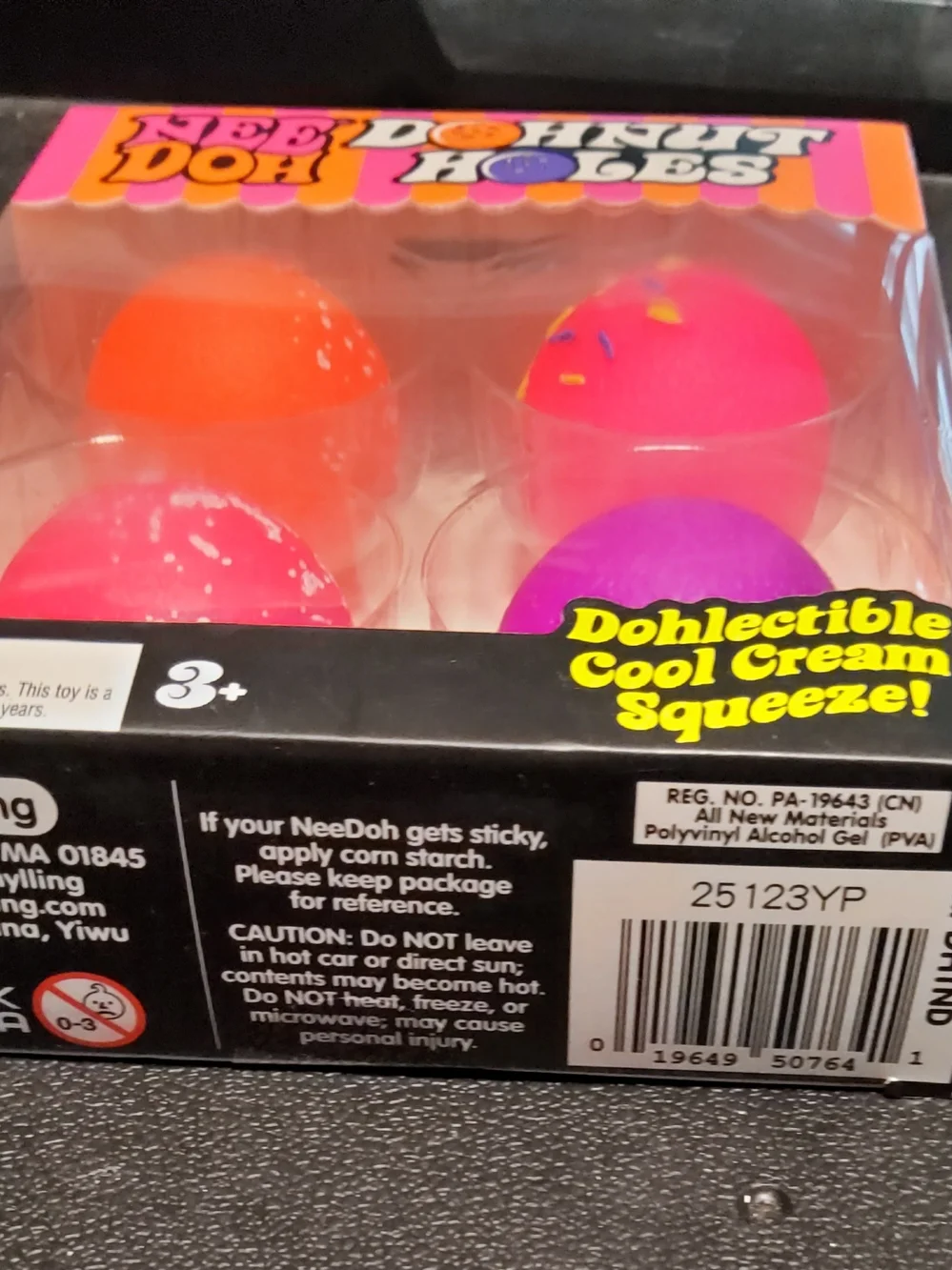 Needoh Dohnut Holes Squishy Set - Pink Orange Purple